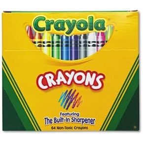 Classic Color Crayons in Flip-Top Pack with Sharpener, 64 Colors