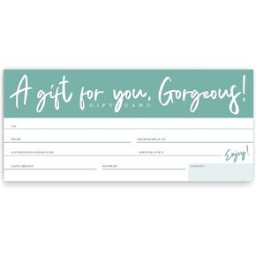 Easykart 25 Blank Gift Certificates, 300 Gsm Thick Board, 4x9 Size for Spa, Beauty, Hair, Makeup, Nail, Small business owners Great Holiday Vouchers and Gifts, Heavyweight Card Stock, Single-Sided