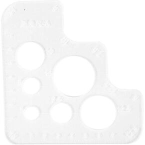 Zerodis Acrylic Circle Template for Leather DIY, Round Corner Stitching Leather Positioning Ruler Stencil Stitching Corner Templates Leather Positioning Tool(A)