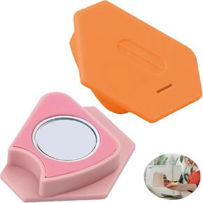 Magnetic Seam Guide Seam Guide for Sewing Machine Multifunctional Hemmer Magnetic Seam Guide with Scale Universal Sewing Machine Sewing Guide Accessories for Beginners (Pink)