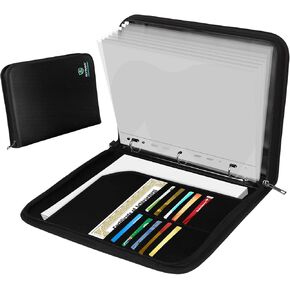 Fireproof Portable Expanding File Folder - 2200℉ Fireproof Accordion File Organizer for Secure Document Storage