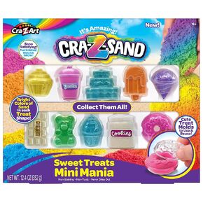 CRA-Z-Sand Sweet Treats Mini Mania 10 Piece Multicolor Mini Grocery Sand Set, Ages 6 and up