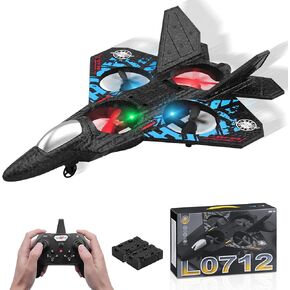 RC Plane 2.4GHz Remote Control Plane L0712 Quadcopter Hovering with Auto Hovering Fighter Aircraft RC Airplane RTF for Beginner, Kids and Adults,3D Flip Airplane Toy with Colored Lights USB Charging