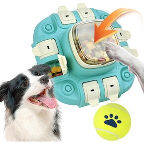 Dog Puzzle Toy 2 Levels, Dog Puzzle Feeder for Smart Dogs, Dog Treat Puzzles Slow Feeder, Enrichment Toys for Boredom and Mental Stimulation - with Play Ball