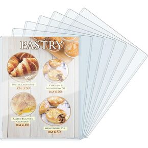 Rigid Print Protectors, ELEMGULY 7 Pack 8.5 x 11'' Plastic Rigid Paper Page Protectors, Clear Page Sheet Protectors, Hard Paper Page Sleeves for Document, Paper, Picture, Photo