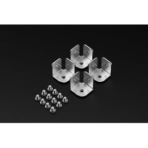 GuineaLoft™ L3 Bracket Set - 3-Hole L-Shaped Bracket Set w/ 4 Brackets and 12 Screws - Guinea Loft Exclusive