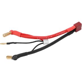 Rc Battery Cable, Rc Car T Plug Female to 90 Degree 4Mm Banana Plug Male Cable with 2Mm Rc Connecting Line for 2S 7.4V Lithium Battery, Rc Car Female to Male Cable Modeling