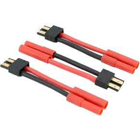 3pcs Compatible with TRX Male to HXT 4MM Bullet Adapter Cable - ~2" 12awg Wire for Turnigy(BDHI-56)