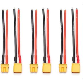3pairs 15cm Amass XT30U XT60H XT90H الذكور كابل سلك محول توصيل الإناث مع كابل سيليكون 18AWG (XT30)