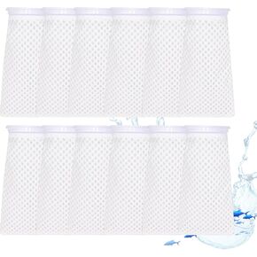 12 Pack 4 Inch Filter Sock, 150 Micron, Ring Honeycomb Filter Socks, Filter Socks for Saltwater Aquarium,Freshwater Aquarium Filter Bags, Filter Bags for Fish Tank