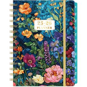 Planner 2025-2026 - JUL 2025 - JUN 2026, Academic Planner 2025-2026, 6.5" x 8.5", 2025-2026 Planner Weekly and Monthly with Inspiring Quotes, Twin-wire Binding, Premium Paper, Back Pocket & Hardcover