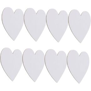 EXCEART 8pcs Canvas Drawing Board Painting Canvas Panel Canvas Painting Board Heart-Shaped Canvas Board Art Canvas Board Heart Canvases for Artist Drawing Panel Blank Student Coating Wood, 15X15cm
