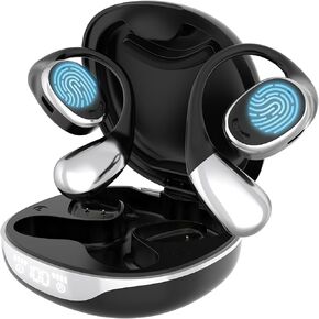 AI OWS Translation Earbuds: 3-in-1 Translator Earphones 144 Languages & Accents & 8 Offline Translation Packs HD Sound Quality Long Battery Life, Ideal for Travel & Business, Elegant Black
