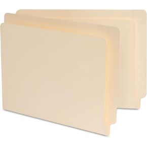 Universal 13300 Manila Reinforced Shelf Folder, Nine Inch High Front, Letter, 100/Box