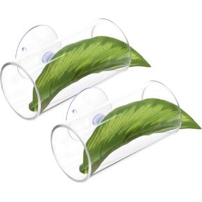 Happyyami Betta Fish Tube 2pcs Fish Acrylic Tube Tunnel Fish Leaf Pad Shrimp Hideout Betta Toys Shelter Hideaway Betta Fish Habitat Cave