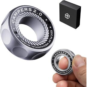 Fidget Spinner for Stress Relief – DIY Magnetic Fidget Ring with Engaging Sounds, EDC Stainless Steel Toys for Adults & Teens, Perfect for Work, Study, Waiting, Gift and Stocking Stuffer