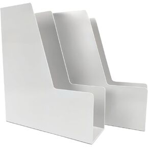 Vertical File Holder, 2 pack Clear Plastic Document Organizer and Clear Magazine Organizer, Multi-purpose Document Organizer for Home Office (Clear)