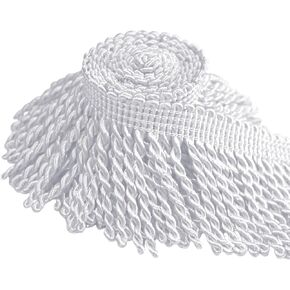 Curtain Fringes Bullion Fringe Trim 14 Yard x 2.5 Inches Fabric Trims and Embellishments Curtain Weights Fringes Sewing DIY Decoration for Curtain Sofa Cushions Lampshades Clothes (Black)