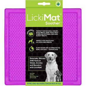 LickiMat Classic Soother Slow Feeder for Dogs Lick Mat Boredom Anxiety Reducer Perfect for Food Treats Yogurt Liquid Food Peanut Butter Fun Alternative to a Slow Feed Dog Bowl, Yellow