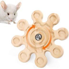 لعبة Chinchilla Toy ، Chinchilla Toy Toy Thinchilla Toy Toy Hanging Chinchilla Toy Chinchilla Cage ملحق لـ Chinchilla Hamsters Gerbil RADBIT (اللون الخشبي)