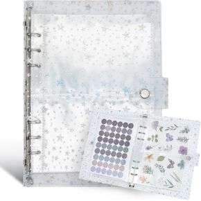 Sticker Organizer Binder Reusable Sticker Storage Book Collecting Album for Collecting Stickers A5 Sticker Collection Book with 30 Sheets Pocket Pages Sticker Keeper Holder Display Book