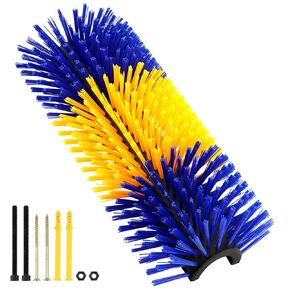QWORK Livestock Scratch Brush, 15.75 Inch, Cow Grooming Brush with 2 Screws