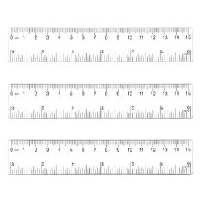 3 Pack 6 Inch Ruler Clear Rulers Small Straight Ruler with Centimeters and Inches, Plastic Shatterproof Measuring Tools for School, Office and Home