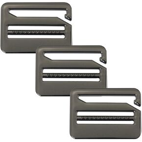 3PCS Zinc Alloy 9 Letter Adjustable Buckle Gunmetal 34.5x47mm for Bags and Luggage Hardware Three Gear Sliding Release Buckle Ideal for Clothing Accessories and Pet Collar Adjustments