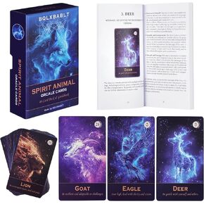 2025 New Spirit Animal Oracle Cards with Guide Book for legners animal tarot deck with manings on the for Women Standard Size 46 Card