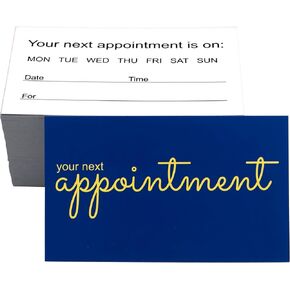 RXBC2011 Appointment Reminder Cards Pack of 100 Navy Blue