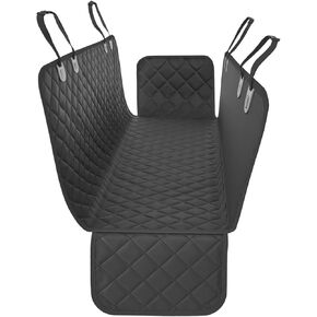 Sturdy Back Seat Cover for Dogs, Washable Dog Hammock for Car, SUV, Truck, Black