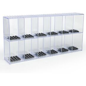 أرقام المصغرة معروضة علبة شاشة بناء أكريليك ، حاوية تخزين قابلة للتكديس لـ LEGO Minifigure Mini-FIGURES CASE لعشاق LEGO
