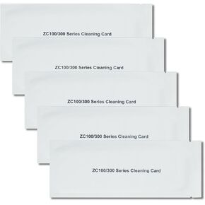ZC100 ZC300 Cleaning Card for Zebra ZC100 ZC150 ZC300 ZC350 ID Card Printer, 5Pcs Single-use Cleaning Card for Easy Use (105999-311)