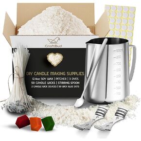 Soy Candle Making Kit for Adults, Candle Making Supplies Kit for Adults & Kids, 12.4Oz Soy Wax for Candle Making, 108 PC DIY Candle Making Kit for Adults Includes Wax Melter, Candle Wicks, Dyes & More