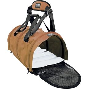 SturdiBag Pro 2.0 Divided Pet Travel Carrier with Flexible Height for Cats and Dogs | Soft Sided Pet Carrier Bag with Safety Clips and Seatbelt Straps for Airplane or Car Travel | Large, Black