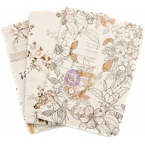 Prima Marketing Prima Traveler's Journal Passport Refill Notebook 3/Pkg-Pretty Pale, Monthly/Weekly/Blank