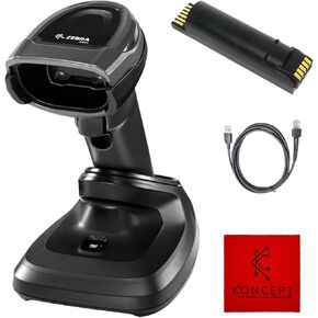 Zebra DS8178 Symbol Wireless 2D/1D Barcode Scanner - Upto 330FT Cordless Range, 2500mAh Removable/Rechargeable Battery - Bluetooth to Cradle + Pair Direct to All Phones, USB Cable Included (Renewed)