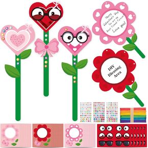 Watinc 36pcs Flateen Day Flower Paper Craft Kit ، اجعل باقات زهور البركة الخاصة بك هدايا الحرف اليدوية ، فني مركبة فنية.