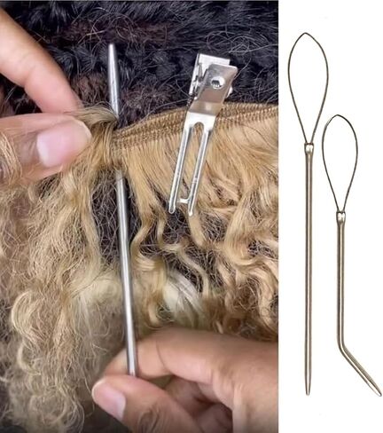 Illusion Crochet Needle Hook for Hair Extensions, Crochet Braids, Interlocking Locs, and Human Hair Bundles (Set II) in Saudi Arabia