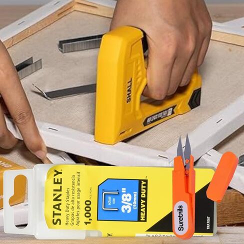 Staples Huffy Dargle Sharpshooter ، 116g ، مجمعة مع Suretails مقص تطريز - 3/8 دبابيس لحل التثبيت الموثوق للبنادق الأساسية لمشاريع DIY المهنية [حزمة 6] in Saudi Arabia
