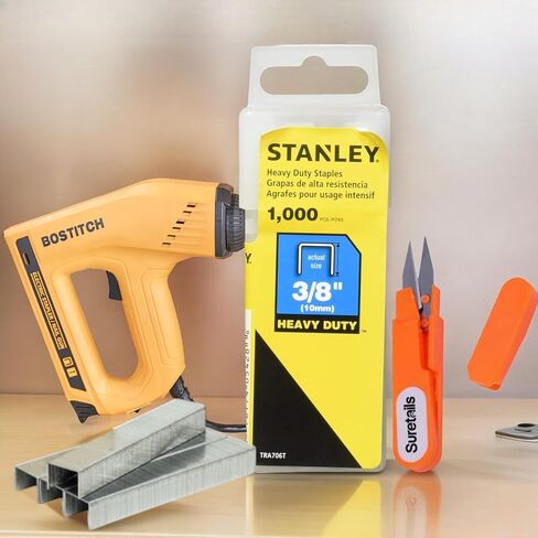 Staples Huffy Dargle Sharpshooter ، 116g ، مجمعة مع Suretails مقص تطريز - 3/8 دبابيس لحل التثبيت الموثوق للبنادق الأساسية لمشاريع DIY المهنية [حزمة 6] in Saudi Arabia