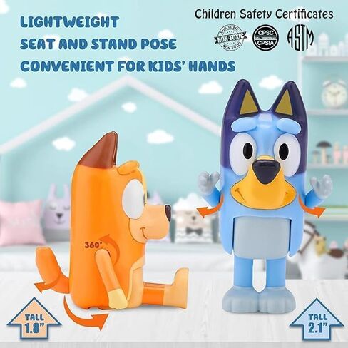 12 PCS Wolfs-Bluey Family&Friend playset Action Figures Pack, Wolves-Bluey Action Collectible Figurines for Birthday Cake Topper or Gift in Saudi Arabia