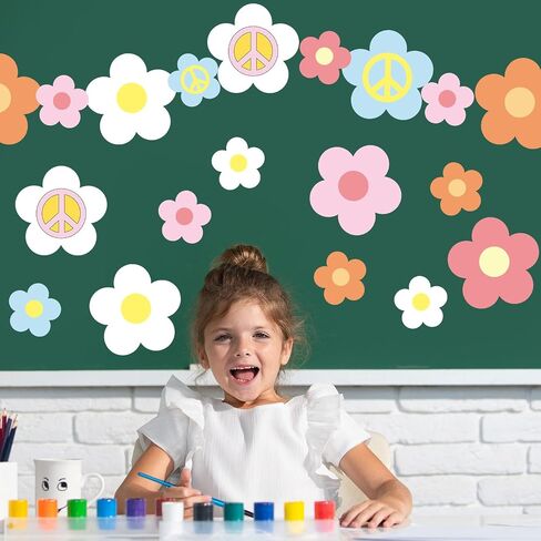 100Pcs Floral Shaped Paper Cutouts White Flower Blank Cut-Outs Boho Classroom Bulletin Board Accent Party Supplies DIY Banner Crafts in Saudi Arabia