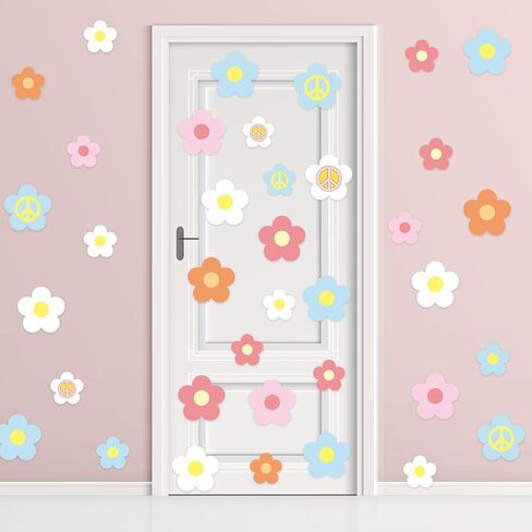 100Pcs Floral Shaped Paper Cutouts White Flower Blank Cut-Outs Boho Classroom Bulletin Board Accent Party Supplies DIY Banner Crafts in Saudi Arabia