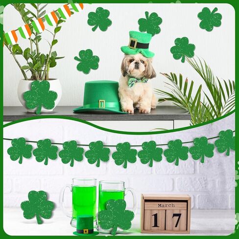 72 PCS St. Patrick's Day Shamrocks Crapouts Shamrocks Cutts 6 inch Clover Green Clover Cuts for Irish St. Patrick's Day Party ، مشاريع الحرف المدرسية للأطفال ، زخارف لوحة الإعلانات in Saudi Arabia