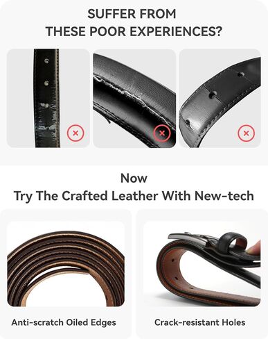 CHAOREN Mens Dress Belt - Leather Belt for Men 1 1/8" Formal - Perfect Companion to Mens Dress Shoes in Kuwait