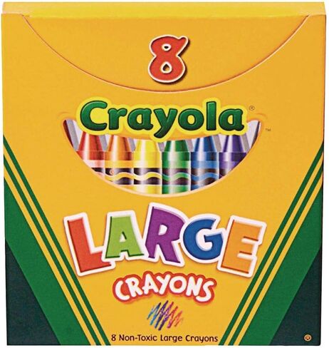 Crayola ملون كبير في صندوق الثنية ، ألوان متنوعة ، مجموعة من 8 in Saudi Arabia