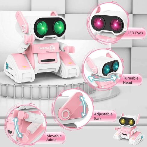 Robot Toys for Kids, 2.4Ghz Remote Control Robot Toys with Auto-Demonstration, Dance Moves, Music and LED Eyes, RC Robot Toys Gift for 3-12 Year Toddler Children Teen for Birthday Halloween Christmas in Saudi Arabia