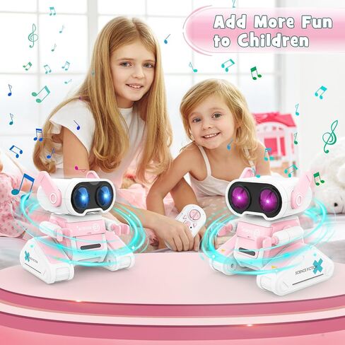 Robot Toys for Kids, 2.4Ghz Remote Control Robot Toys with Auto-Demonstration, Dance Moves, Music and LED Eyes, RC Robot Toys Gift for 3-12 Year Toddler Children Teen for Birthday Halloween Christmas in Saudi Arabia