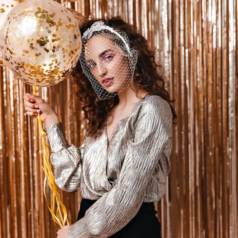 حجاب شبكي Fascinators، حجاب أسود للنساء، عصابة رأس من عشرينيات القرن العشرين مع حجاب، عصابة رأس حجاب أسود، إكسسوارات حجاب قفص الطيور الأسود، غطاء رأس عتيق لحفلات الزفاف، حفلة الشاي in Saudi Arabia